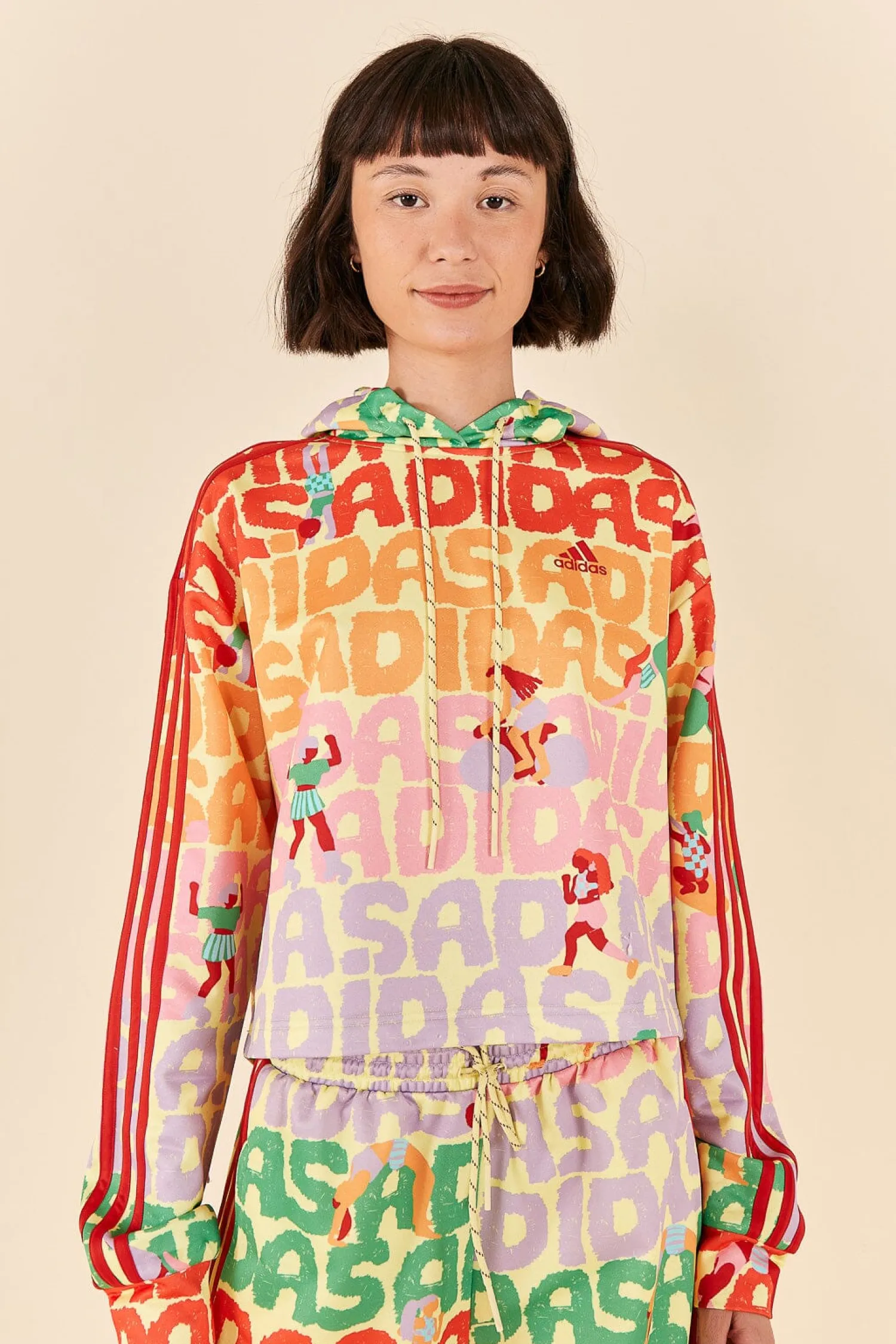FARM Rio ADIDAS FARM HOODIE PEARL CITRINE