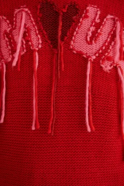 FARM Rio  AMOUR EMBROIDERED KNIT SWEATER