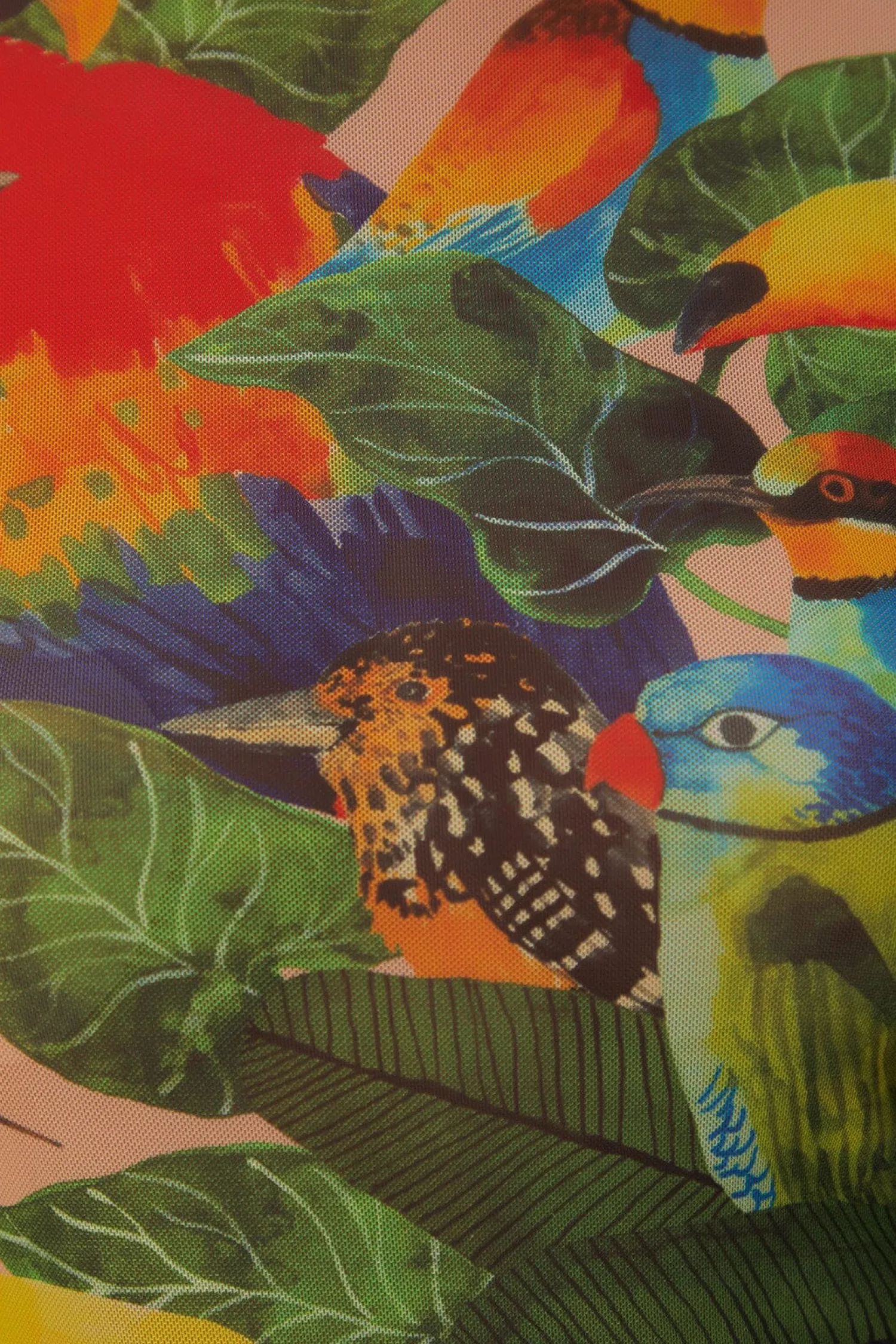 FARM Rio BIRD LEAVES SAND TULLE BLOUSE