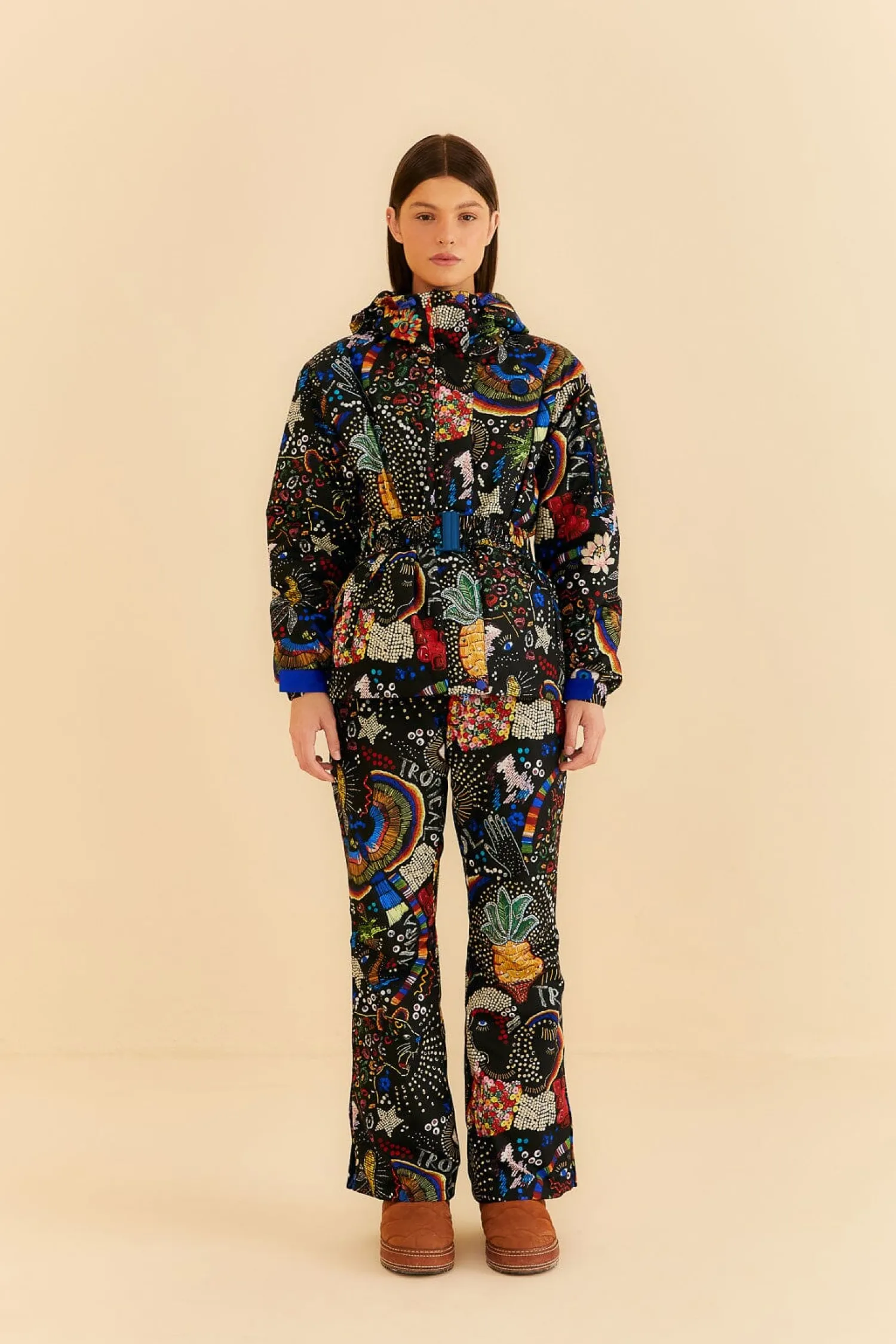 FARM Rio BLACK BOROGODO SKI PANTS