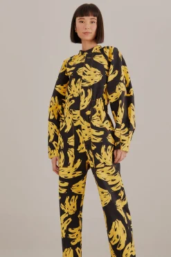 FARM Rio BLACK BOSSA BANANA JUMPSUIT