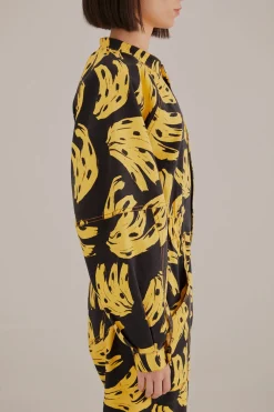 FARM Rio  BLACK BOSSA BANANA JUMPSUIT