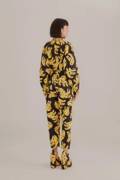 FARM Rio  BLACK BOSSA BANANA JUMPSUIT