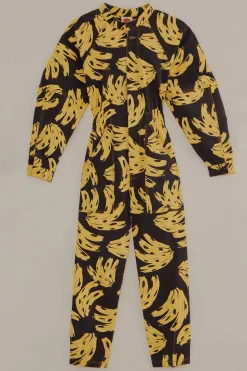 FARM Rio  BLACK BOSSA BANANA JUMPSUIT