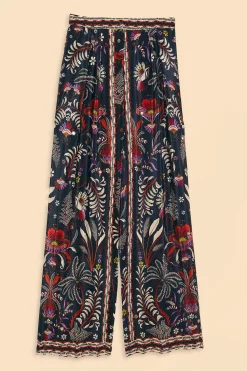 FARM Rio BLACK CLASSIC GARDEN MIRROR TRIM PANTS