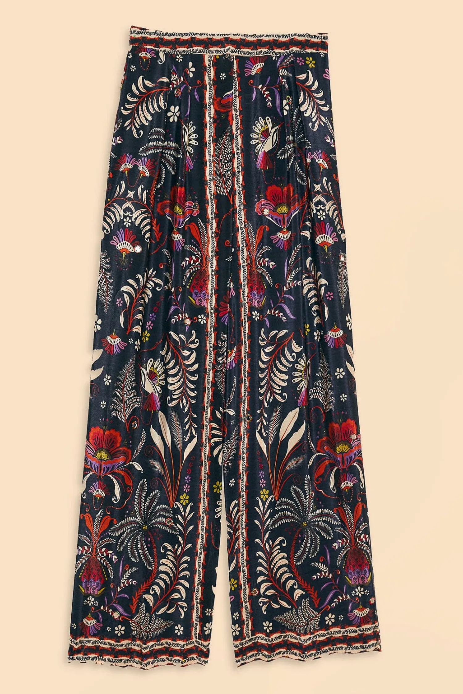 FARM Rio BLACK CLASSIC GARDEN MIRROR TRIM PANTS