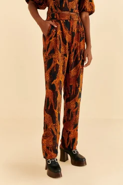 FARM Rio BLACK GIRAFFES PANTS