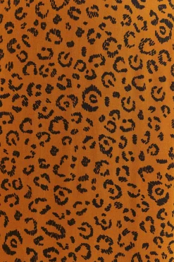 FARM Rio  BLACK LEOPARDS TEXTURE MIDI SKIRT
