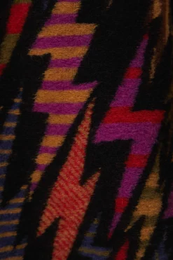 FARM Rio  BLACK LIGHTNING MAXI FLEECE CARDIGAN