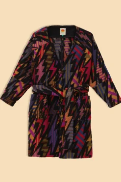FARM Rio  BLACK LIGHTNING MAXI FLEECE CARDIGAN