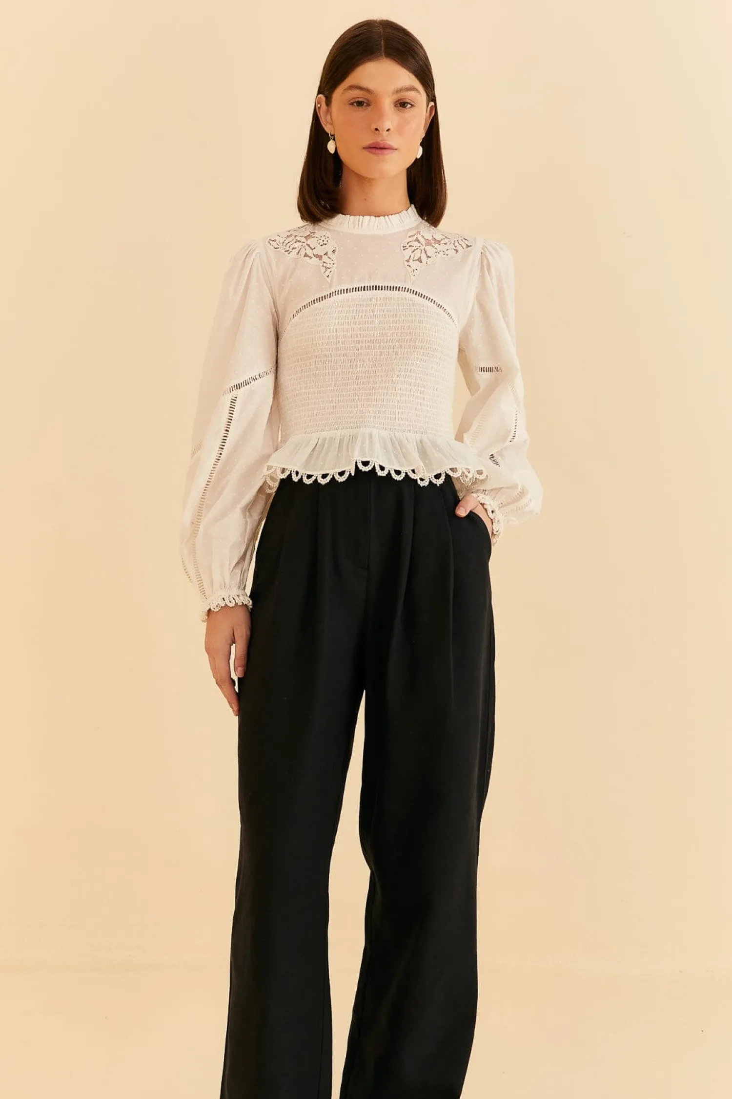 FARM Rio BLACK LOW WAISTED PANTS