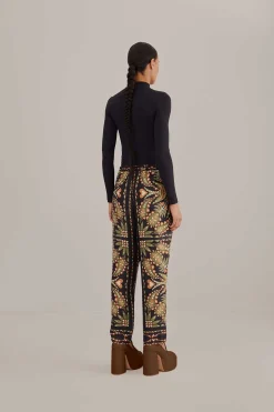 FARM Rio  BLACK MARTINA SCARF PANTS