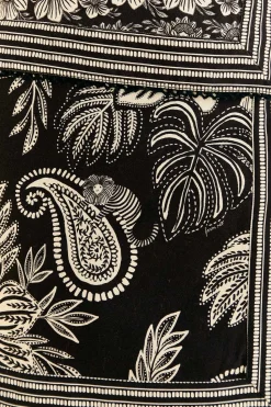 FARM Rio  BLACK PAISLEY BLOOM MINI SKIRT