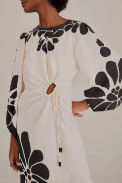 FARM Rio  BLACK PALERMO CUT OUT  LENZING™ ECOVERO™ VISCOSE MAXI DRESS