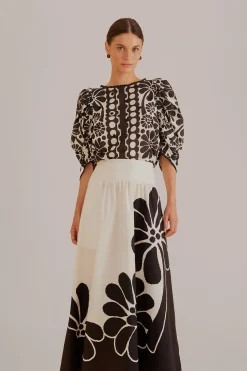 FARM Rio BLACK PALERMO MAXI SKIRT