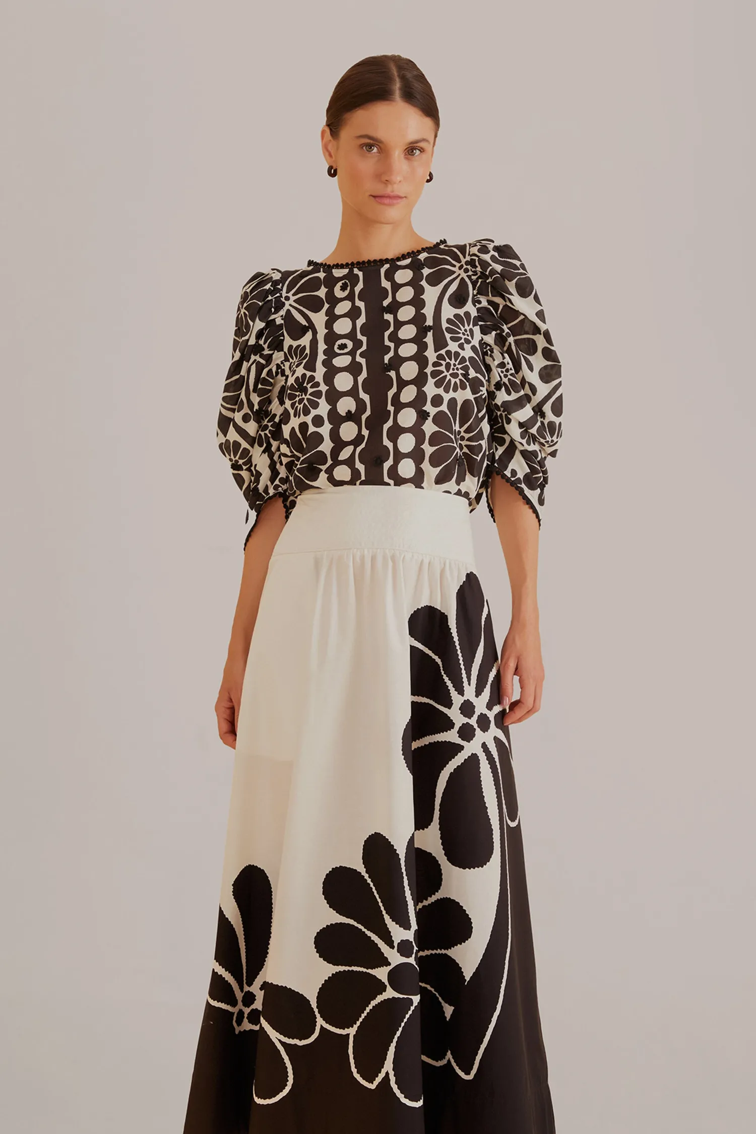 FARM Rio BLACK PALERMO MAXI SKIRT