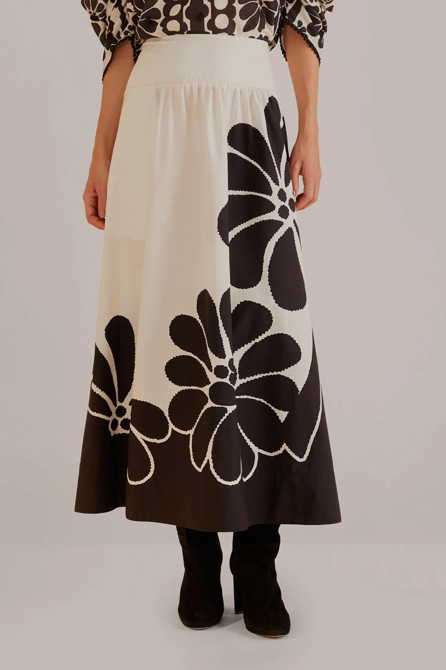 FARM Rio BLACK PALERMO MAXI SKIRT