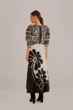 FARM Rio BLACK PALERMO MAXI SKIRT