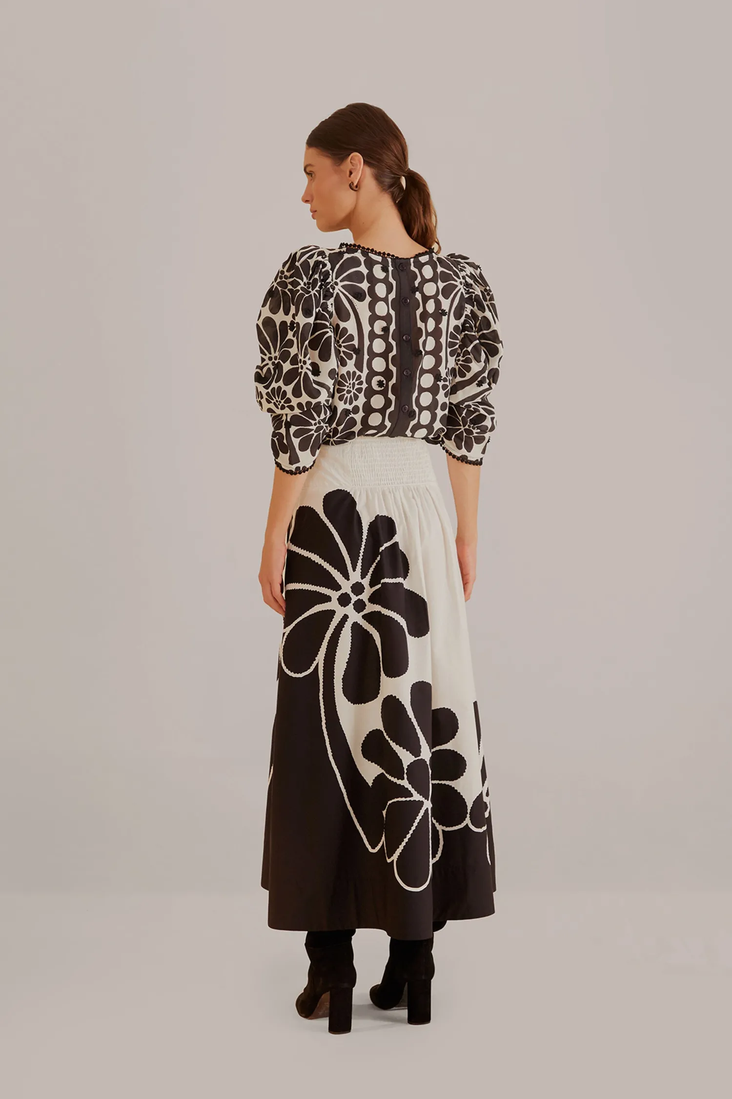 FARM Rio BLACK PALERMO MAXI SKIRT