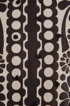 FARM Rio BLACK PALERMO PUFF SLEEVE BLOUSE