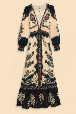 FARM Rio BLACK PASSION SCARF MAXI DRESS