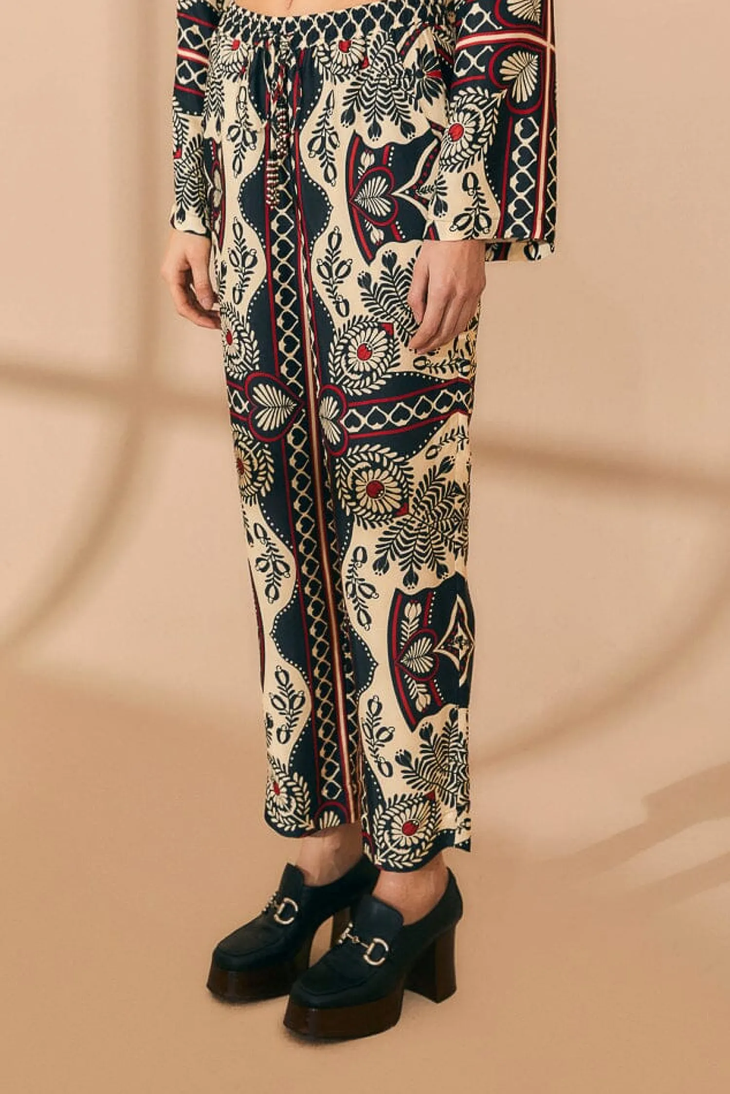 FARM Rio BLACK PASSION SCARF PANTS