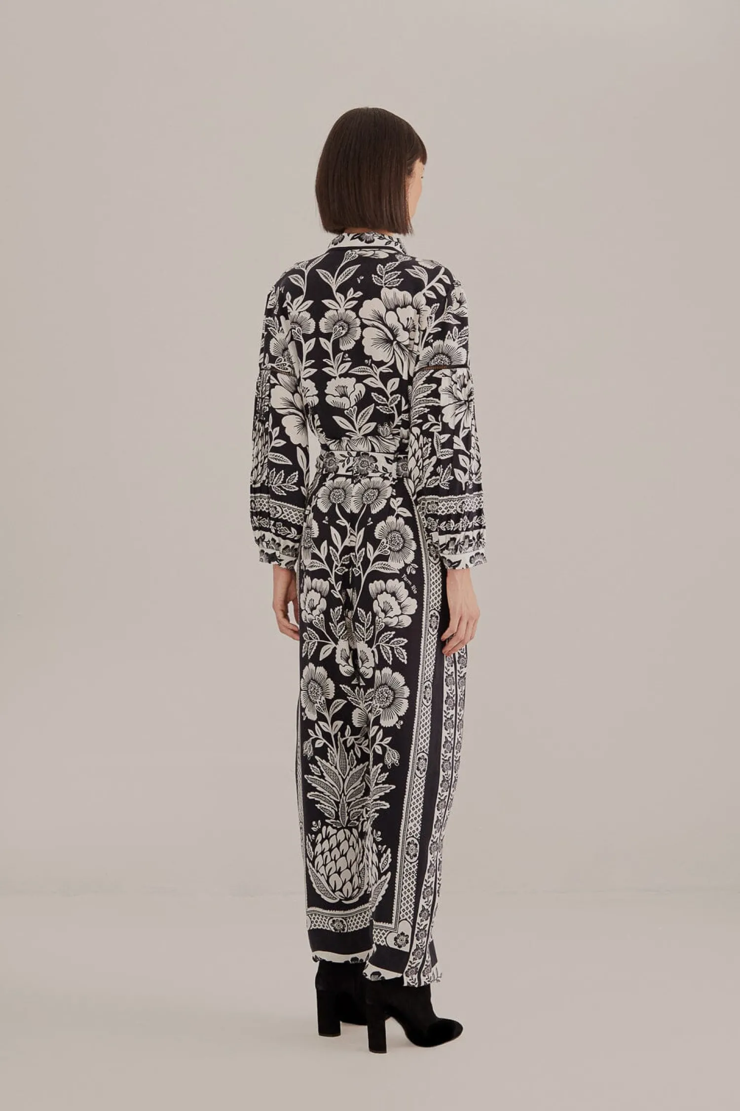 FARM Rio BLACK PINEAPPLE GARDEN JUMPSUIT