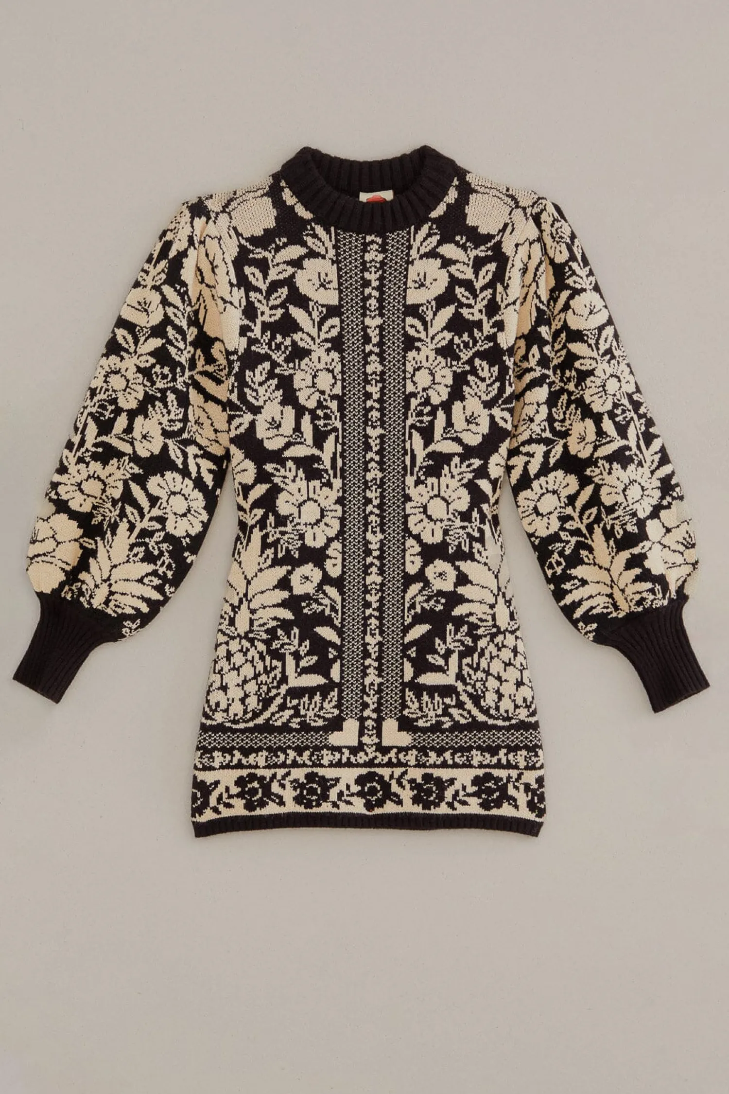 FARM Rio BLACK PINEAPPLE GARDEN MINI SWEATER DRESS