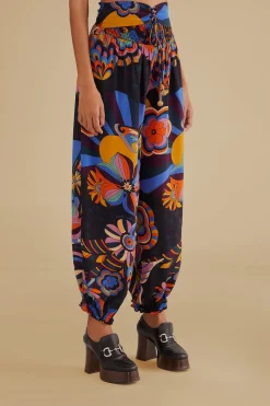 FARM Rio  BLACK 70S VIBE PANTS