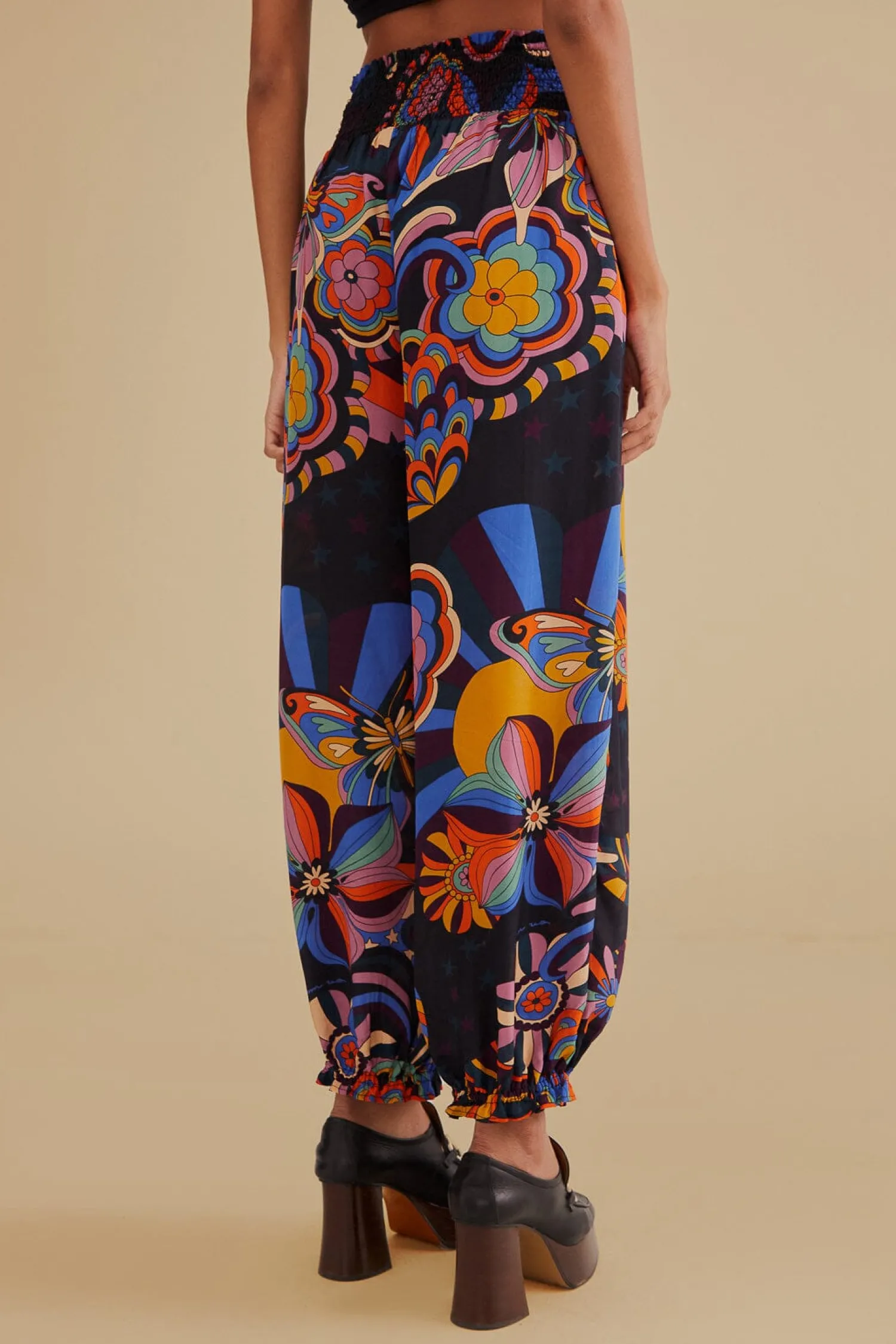 FARM Rio BLACK 70S VIBE PANTS