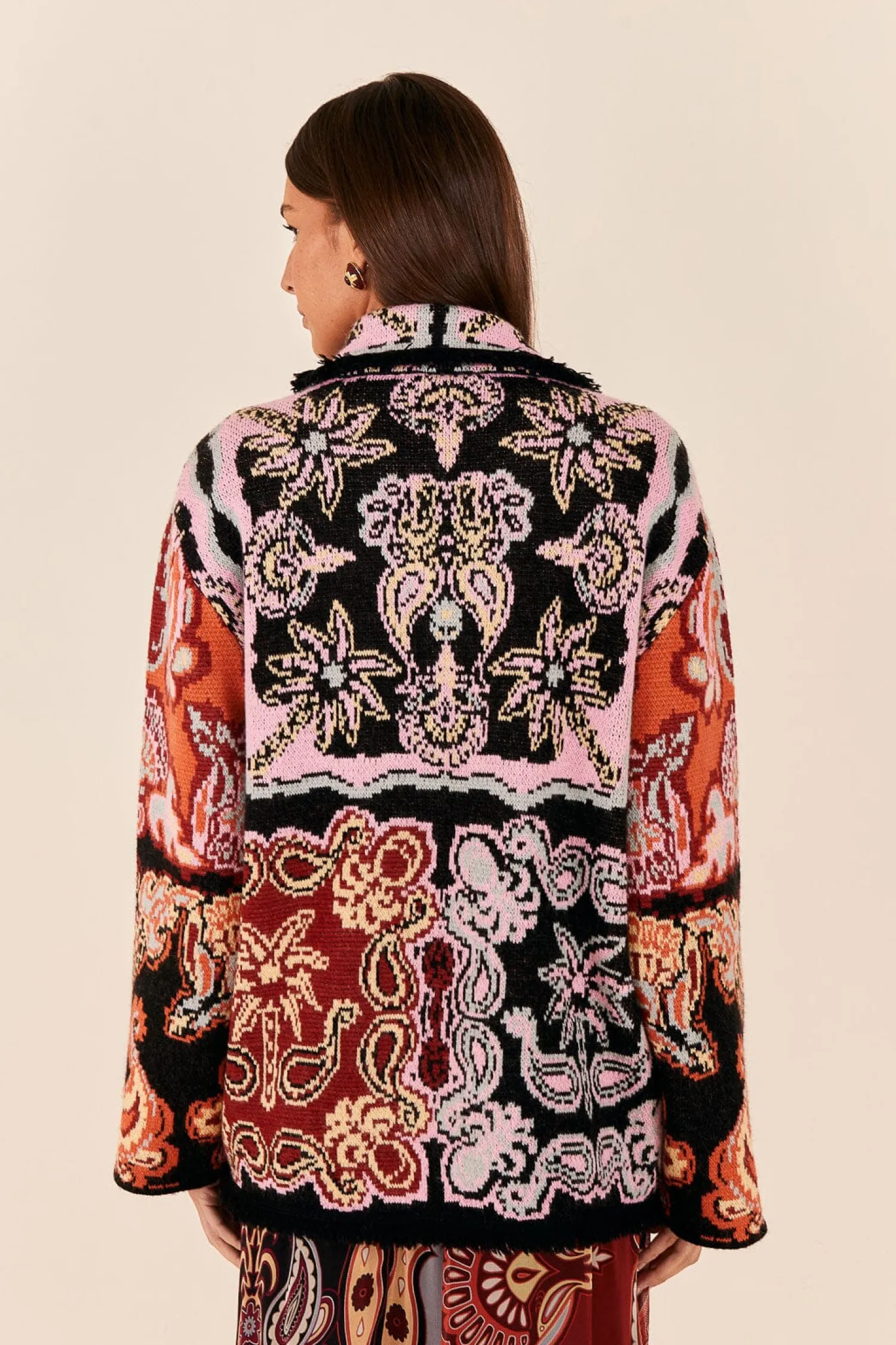 FARM Rio BLACK SWEET MERMAIDS KNIT BLAZER