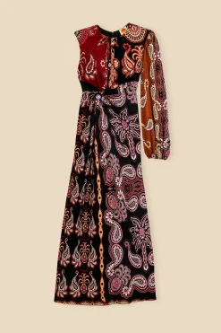 FARM Rio BLACK SWEET MERMAIDS ONE SHOULDER MAXI DRESS