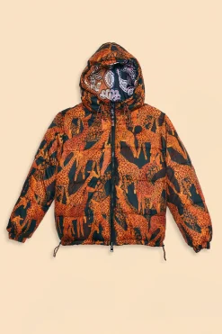 FARM Rio  BLACK SWEET MERMAIDS REVERSIBLE PUFFER JACKET