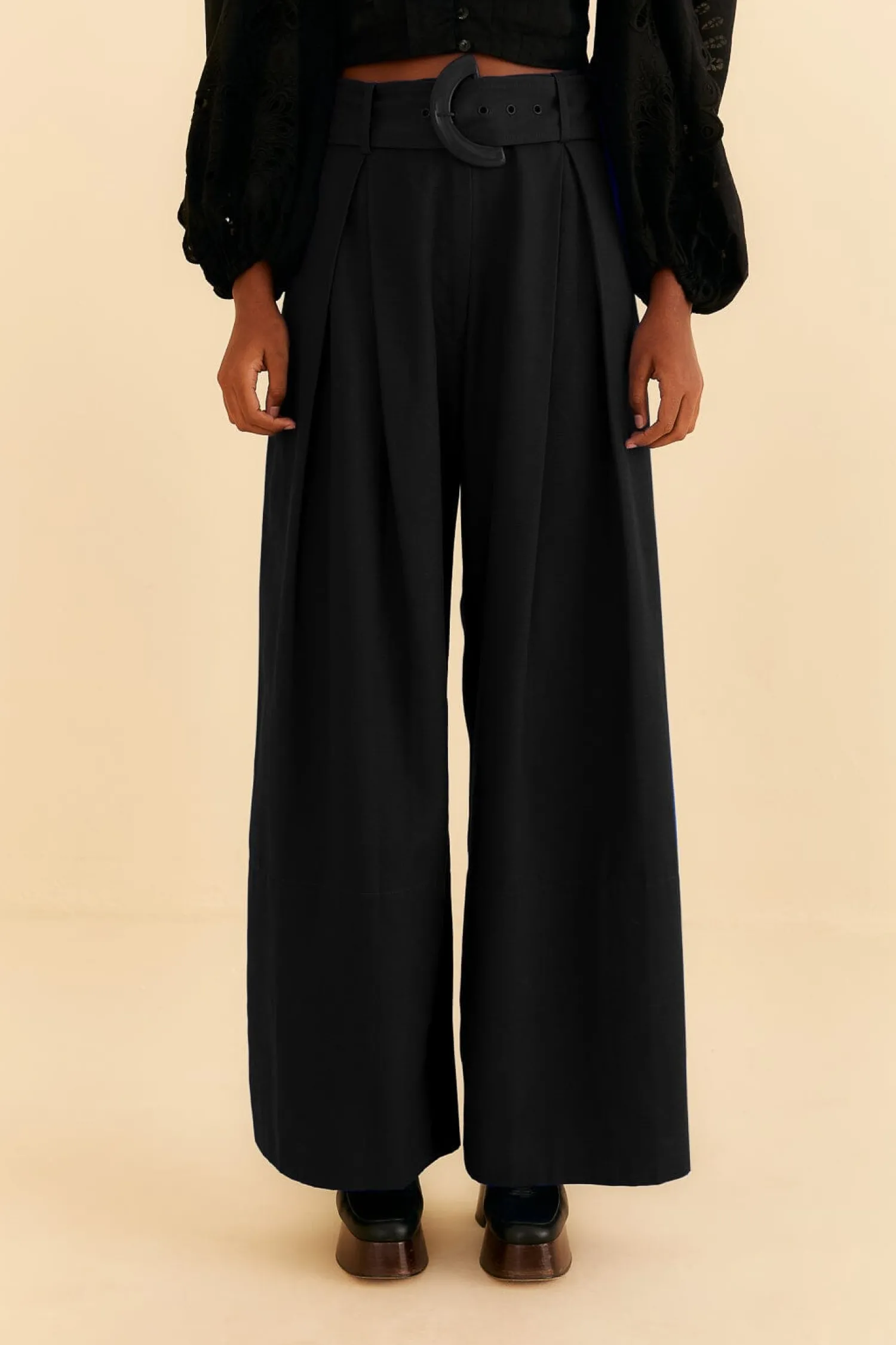 FARM Rio BLACK TAILORED PANTS