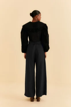 FARM Rio BLACK TAILORED PANTS