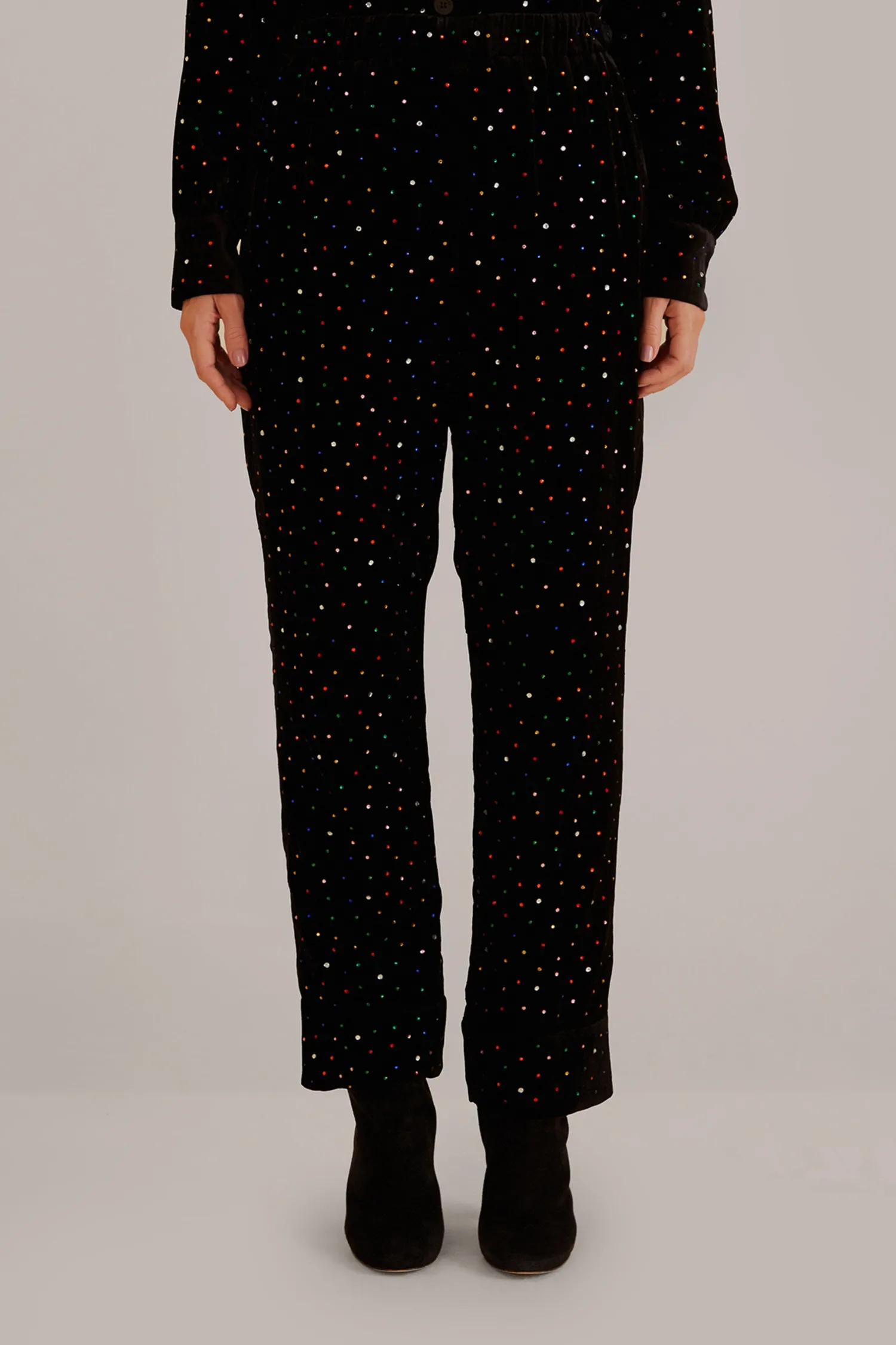FARM Rio BLACK VELVET PANTS