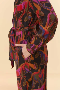 FARM Rio  BLACK WILD HORSES JUMPSUIT