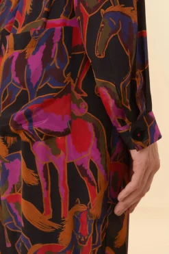 FARM Rio  BLACK WILD HORSES JUMPSUIT