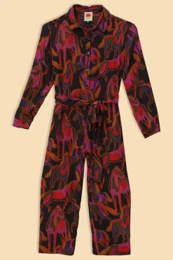 FARM Rio  BLACK WILD HORSES JUMPSUIT