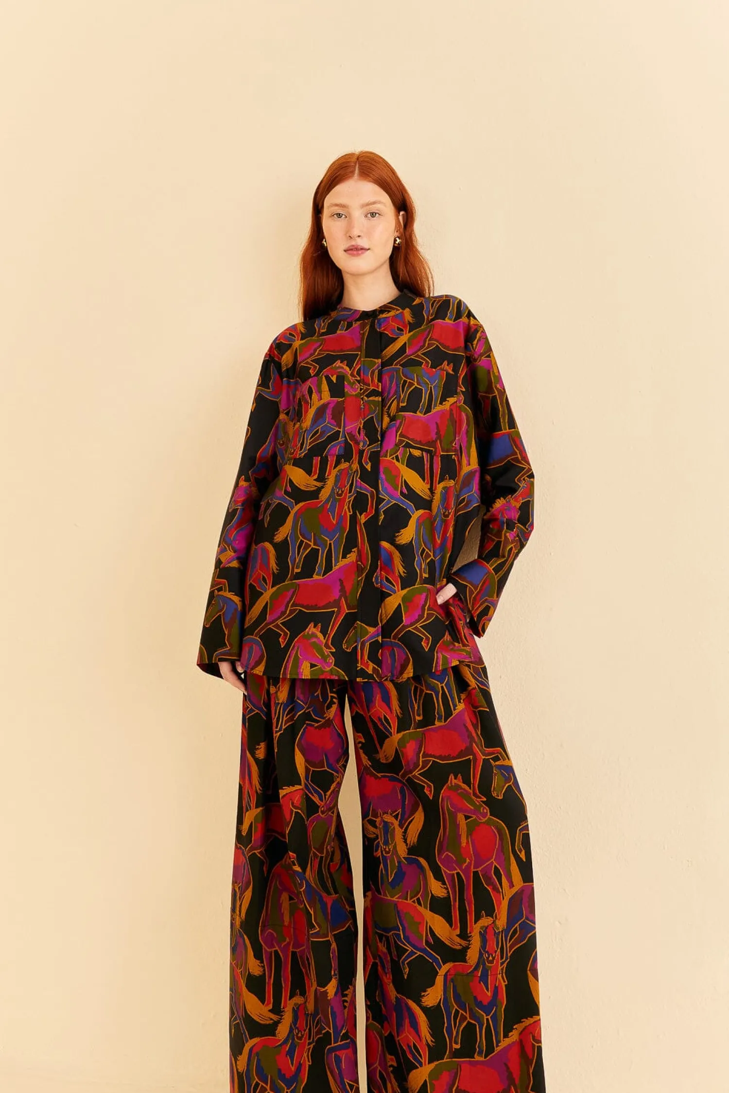 FARM Rio BLACK WILD HORSES PANTS