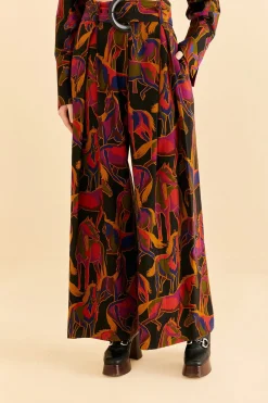 FARM Rio BLACK WILD HORSES PANTS