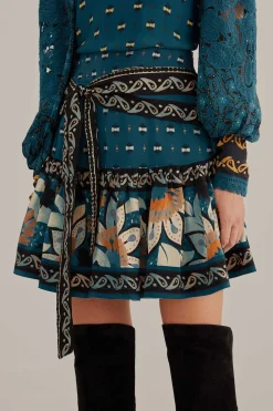 FARM Rio  BLUE AINIKA CHILL MINI SKIRT