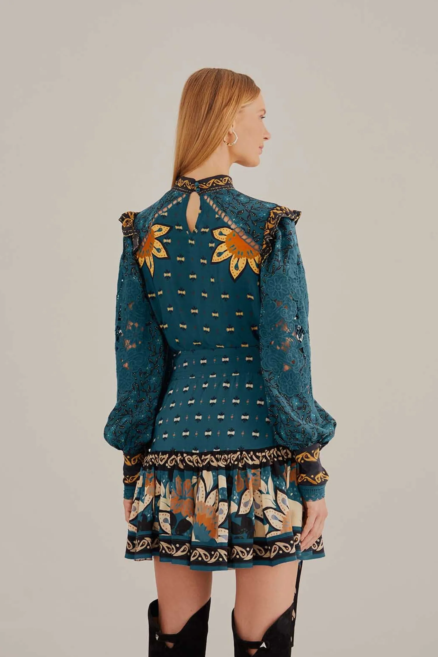 FARM Rio BLUE AINIKA CHILL MINI SKIRT