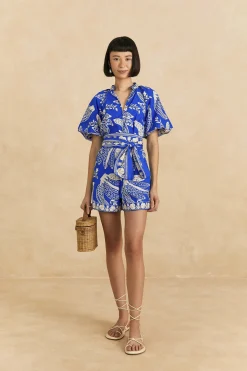FARM Rio BLUE LACE BANANA ROMPER