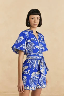 FARM Rio  BLUE LACE BANANA ROMPER