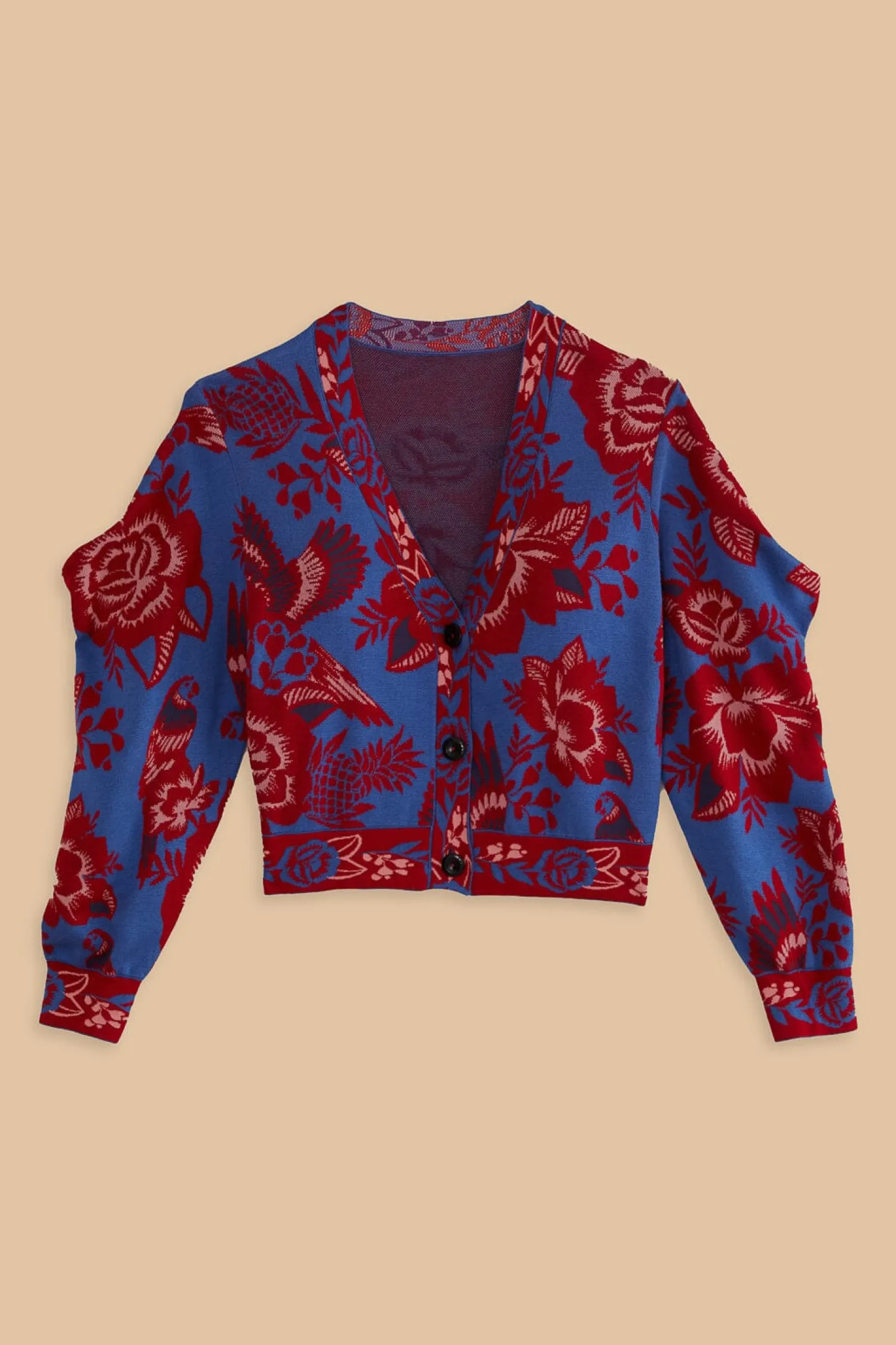 FARM Rio BLUE LACE GARDEN CARDIGAN