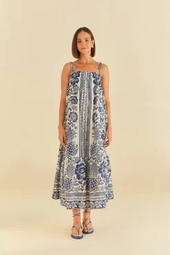 FARM Rio BLUE PINEAPPLE GARDEN MAXI DRESS