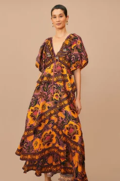FARM Rio BLUSH GARDEN BLOOM MAXI DRESS