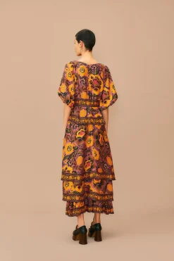 FARM Rio  BLUSH GARDEN BLOOM MAXI DRESS