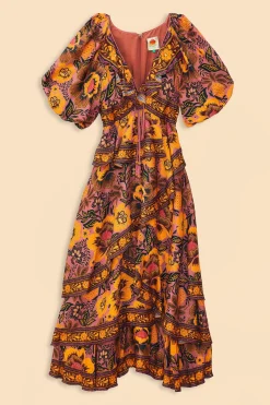 FARM Rio  BLUSH GARDEN BLOOM MAXI DRESS